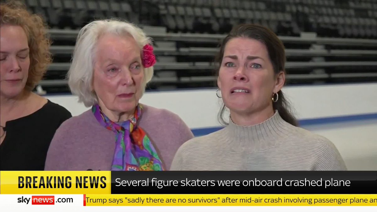 “Skating is a very close and tight-knit community" Former figure skater, Nancy Kerrigan talks to the media at the Skating Club of Boston, whose members have died in the Washington DC plane crash Latest ➡️ 📺 Sky 501, Freeview 233 and YouTube