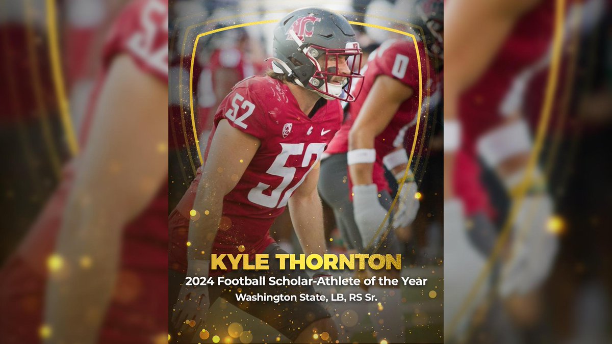3⃣ clips to sum up 2024 Scholar-Athlete of the Year, Kyle Thornton ⤵️ 📚 3.84 cumulative GPA 🏅 4x Academic Honor Roll 📜 #GoCougs x Washington State Football