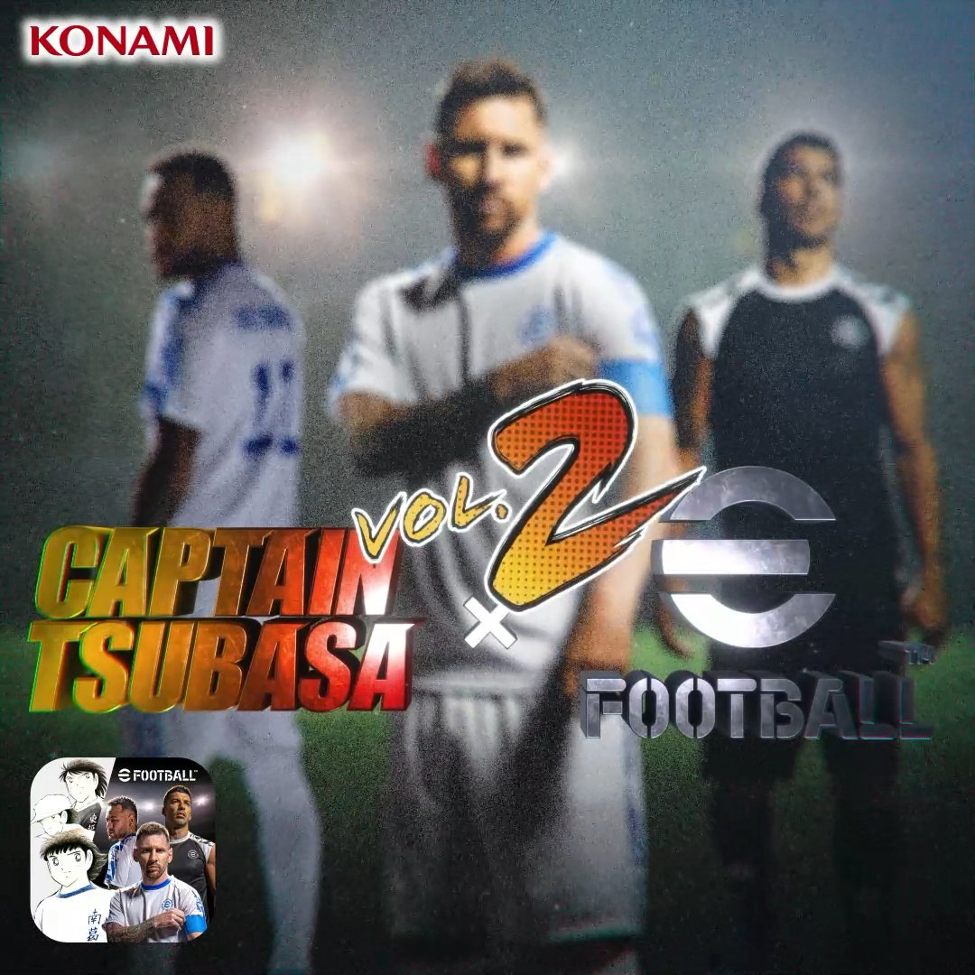 eFootball and Captain Tsubasa" Collaboration Vol.2 has arrived! Special collaboration cards featuring Carlos Santana × Neymar, newly illustrated by Yoichi Takahashi-sensei, are now available! #CaptainTsubasaCollab #eFootball