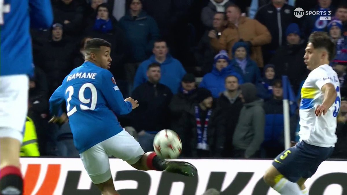 'What a touch!' 🔥 Igamane showing all his skills for Rangers 😮💨 📺 TNT Sports & discovery+ UK