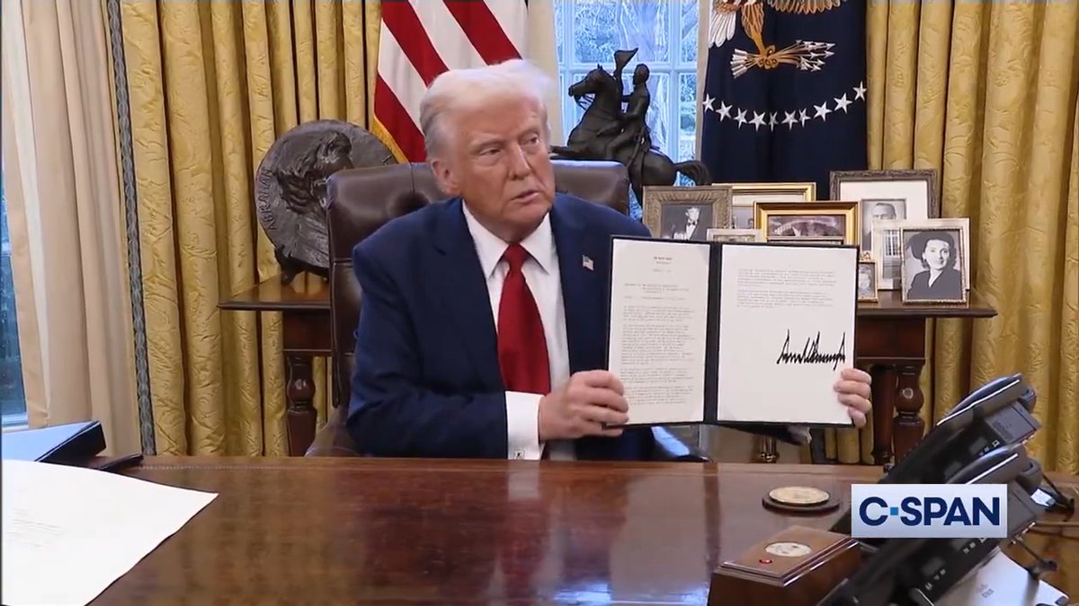 President Trump signs two executive orders; one appointing a Deputy Administrator of the FAA and one for Immediate Assessment of Aviation Safety.