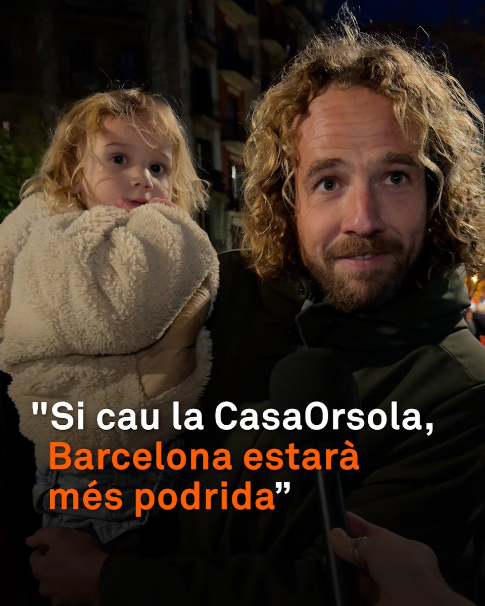 "Si cau la Casa Orsola, Barcelona estarà més podrida.” Centenars de persones s’han concentrat per evitar el primer desnonament d'aquest edifici de l’Eixample, símbol de la lluita per l'habitatge. El Sindicat de Llogateres i Llogaters ha organitzat una marató de resistència