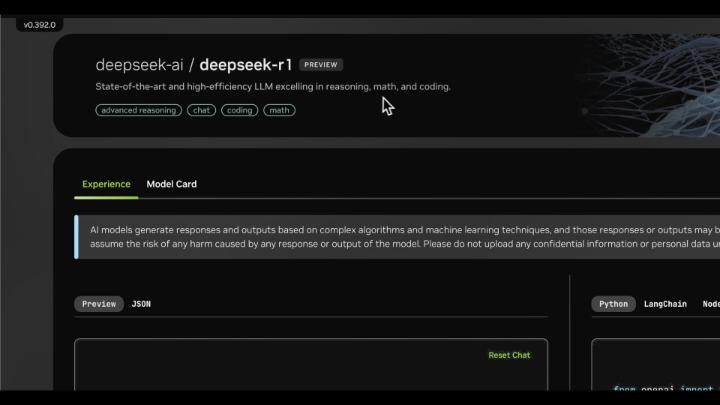 Securely experiment and build your own specialized agents, as the 671-billion-parameter DeepSeek-R1 model is now available as an NVIDIA NIM microservice in preview on Learn more ➡️