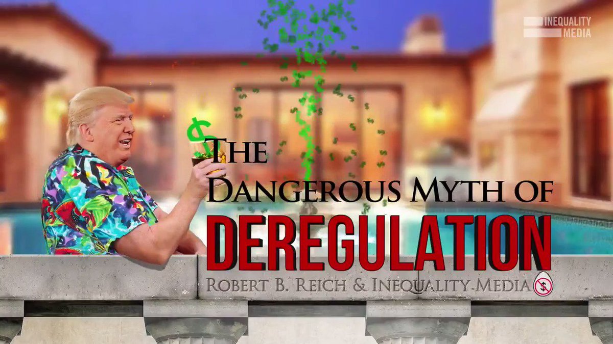 Trump’s binge of deregulation is just another form of trickle-down economics — where the gains go the top, and nothing trickles down except risks and losses. Watch this video I made during his first term.