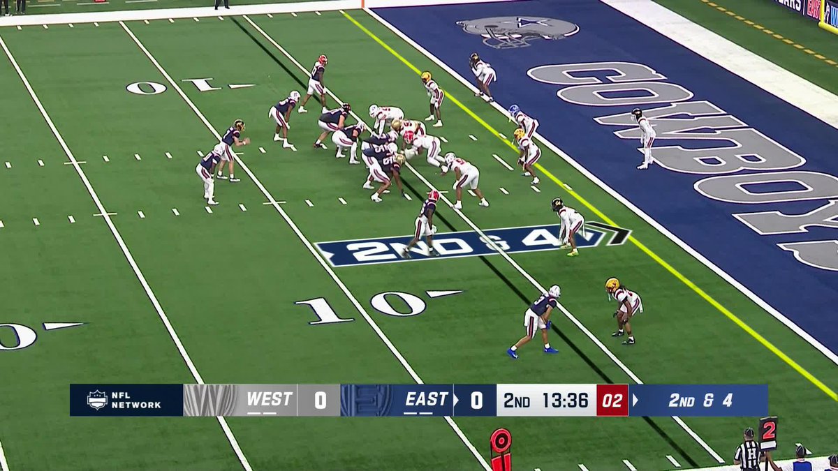 The East team gets on the board first! Jacory Croskey-Merritt finds the end zone Arizona Football 📺: The 100th East-West Shrine Bowl on NFL Network 📱: Stream on NFL+
