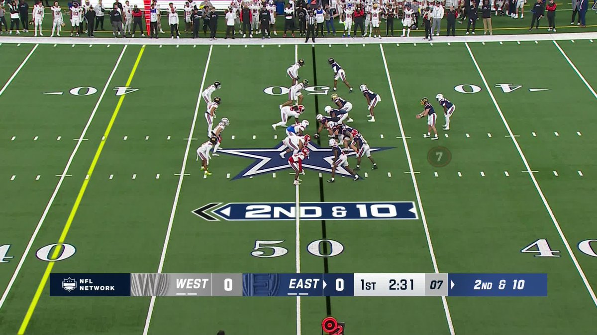 Jacory Croskey-Merritt with some burst! Arizona Football 📺: The 100th East-West Shrine Bowl on NFL Network 📱: Stream on NFL+