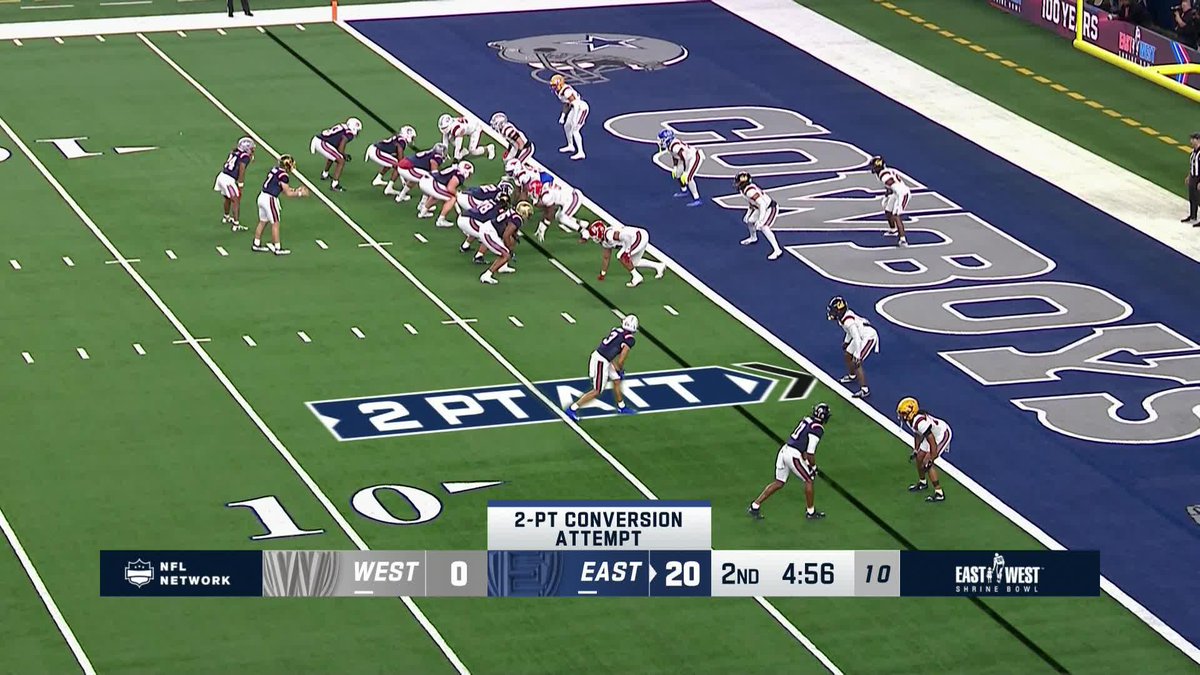 Cam Miller and Ja'Cory Brooks connect for the two-pointer NDSU Football Louisville Football 📺: The 100th East-West Shrine Bowl on NFL Network 📱: Stream on NFL+