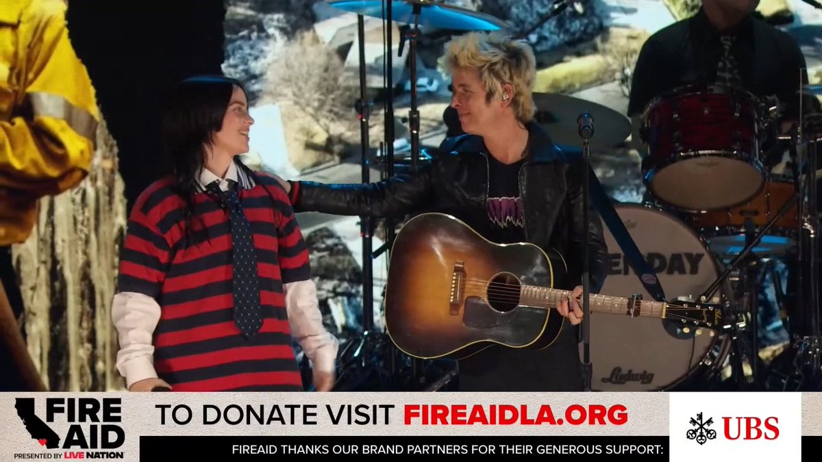 "Billie": Por la presentación de Billie Eilish junto a Green Day en el concierto a beneficio #FireAid