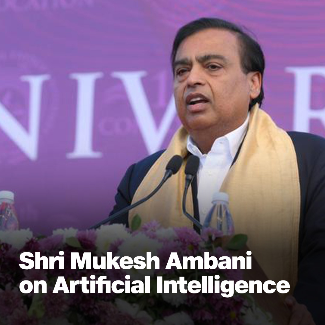 Shri Mukesh Ambani's advice to students on the usage of Artificial Intelligence. #ArtificialIntelligence #WithLoveFromJio #AI