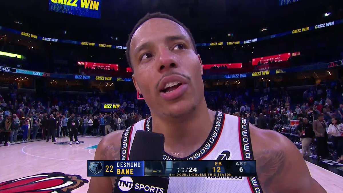 "That's what we do. That's our DNA." 😤 Desmond Bane on how the Grizzlies were able to battle back against the Rockets 💪 (w/Taylor Rooks)