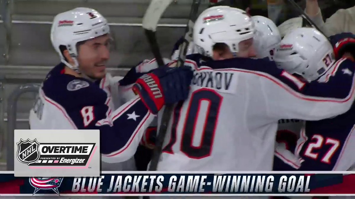 COLE SILLINGER. OT HERO!! ๐ The Columbus Blue Jackets get the win in Energizer overtime and come away with the extra point!