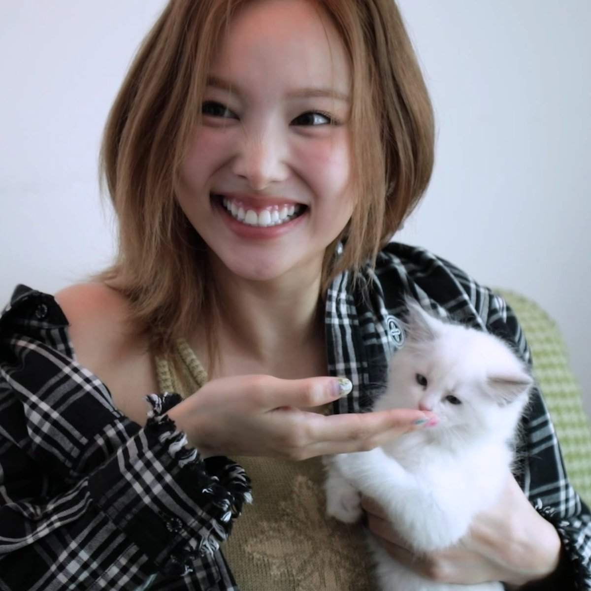 Nayeon with the tiny kitten is so cute 🥺