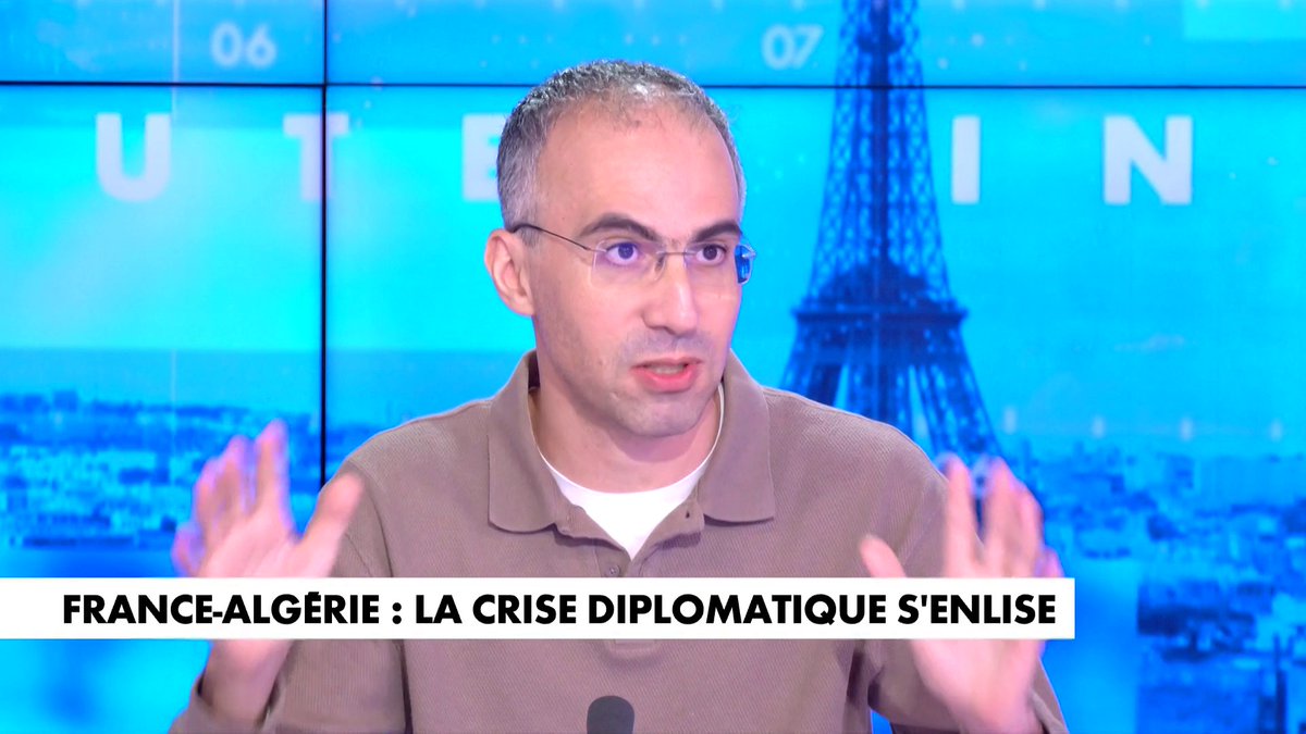 Driss Ghali sur la crise entre la France et l’Algérie : «Le peuple algérien a un problème d’identité. Celle-ci s’est construite négativement sur la haine de la France», dans #180MinutesInfo