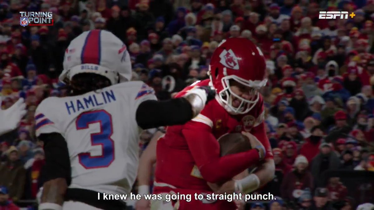 Mahomes is always one step ahead 🧠 He knew the Bills D would flow towards a fake handoff and caught everyone by surprise. #NFLTurningPoint on ESPN+ | Louis Riddick