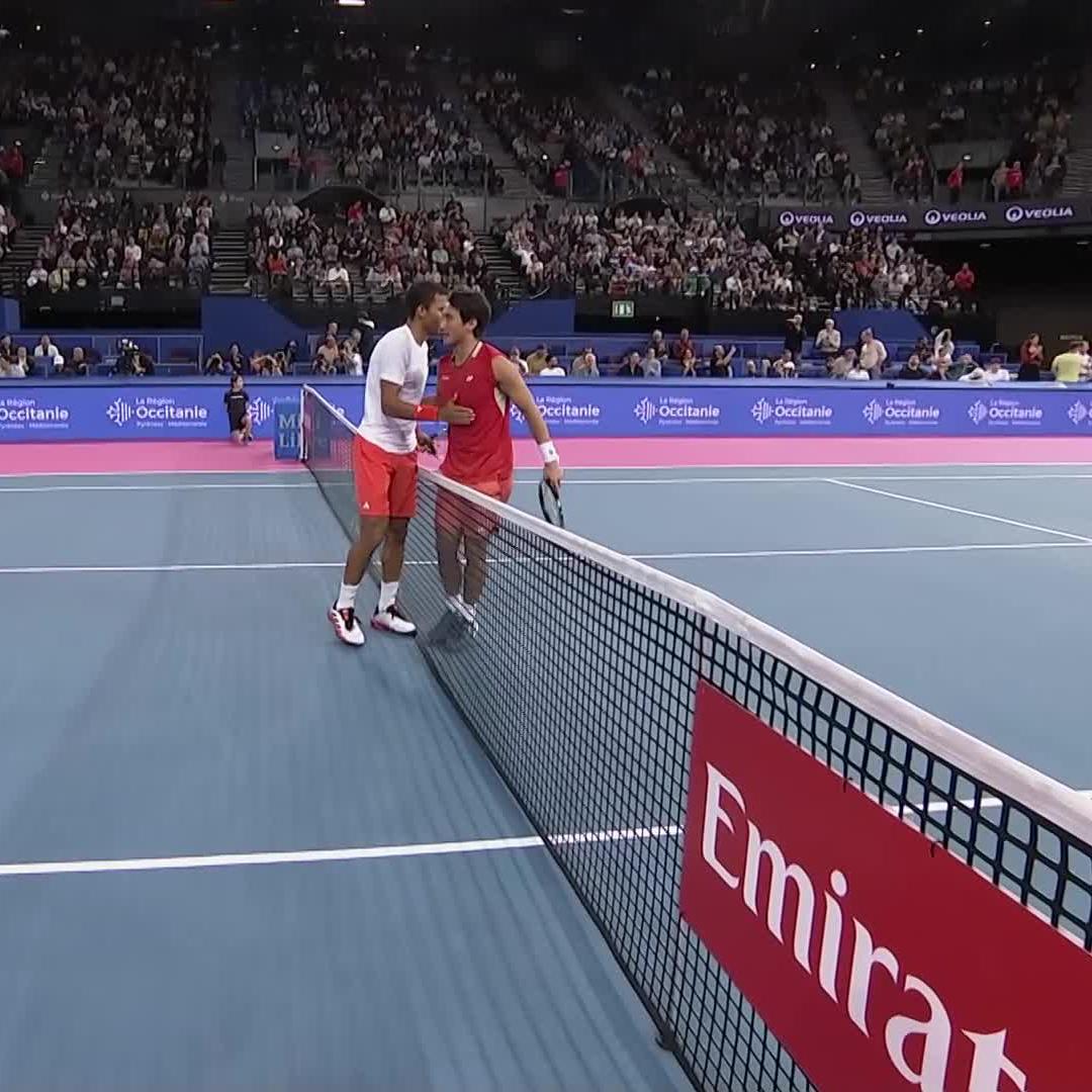 Sealed with an ace 🤝 Felix Auger-Aliassime defeats Bu 6-3 6-4, securing his spot in the semi-finals! Open Occitanie