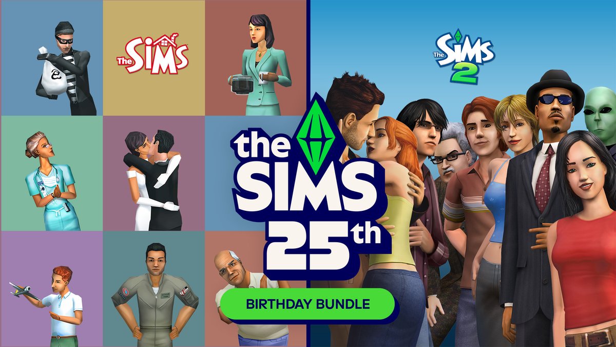 Relive the nostalgic chaos of The Sims &amp; The Sims 2 in The Sims: 25th Birthday Bundle 🎂