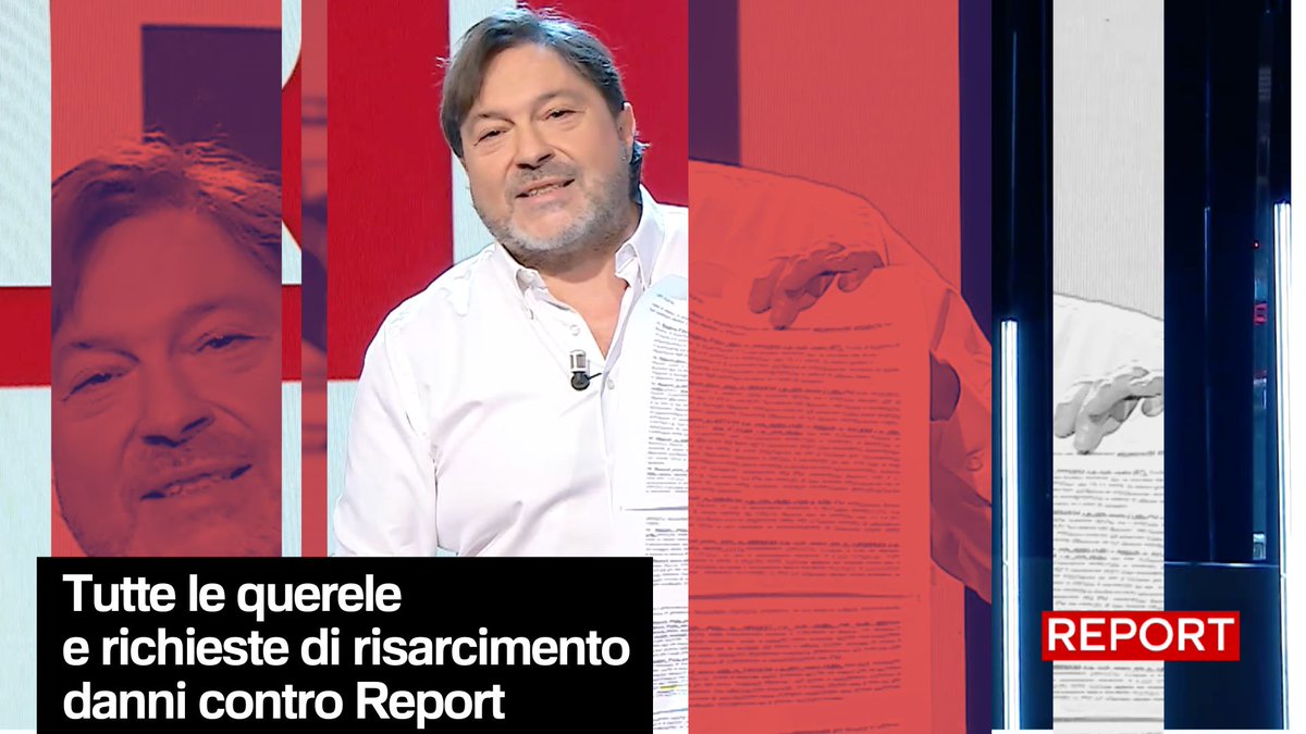 Questa mattina nella redazione di #Report abbiamo ricevuto aggiornamento dell'intera lista di querele e richieste di risarcimento danni depositate in tutta Italia per via delle nostre inchieste.