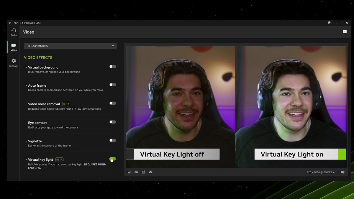 📢 New NVIDIA Broadcast update! 📢 The latest NVIDIA Broadcast app release features two new AI effects — Studio Voice and Virtual Key Light — both currently in beta. Download today ➡️