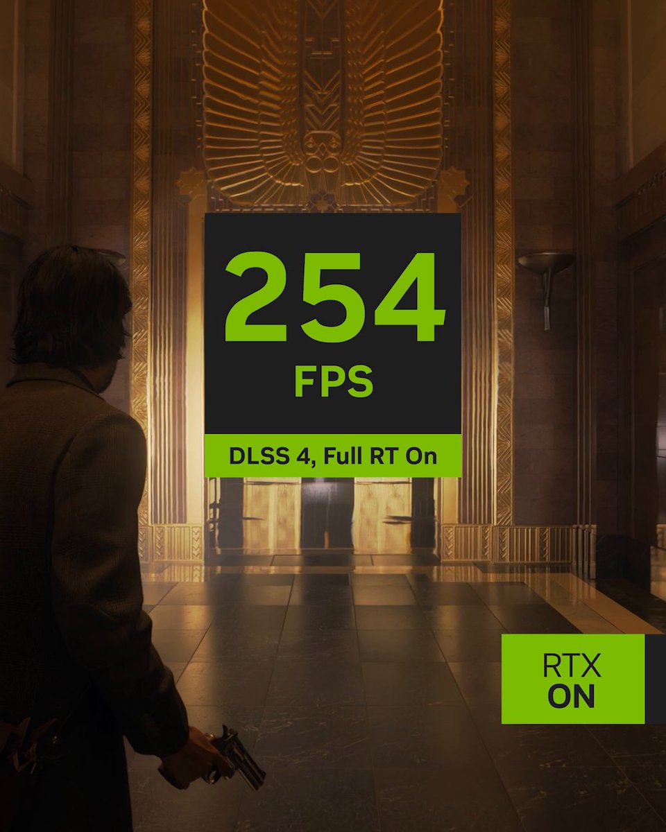 Experience Alan Wake 2 on GeForce RTX 50 Series with: 🟢NVIDIA DLSS 4 with Multi Frame Generation 🟢NVIDIA RTX Mega Geometry 🟢Ultra quality Ray Tracing preset Dive back into the darkness with #RTXOn