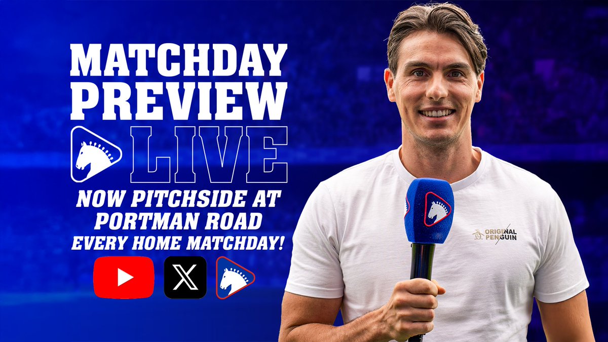A quick chat with presenter James Tzanoudakis ahead of TownTV's Matchday Preview Live show moving to a pitchside position at Portman Road. 🎥✨🏟️ Tune in from 2pm on Saturday afternoon. ⌚️ #IPSSOU