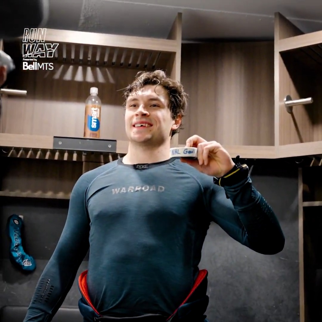 "I'll remember that one forever." Go behind-the-scenes with Parker Ford for his first NHL game and goal! 🚨 RUNWAY Moment, presented by Bell MTS