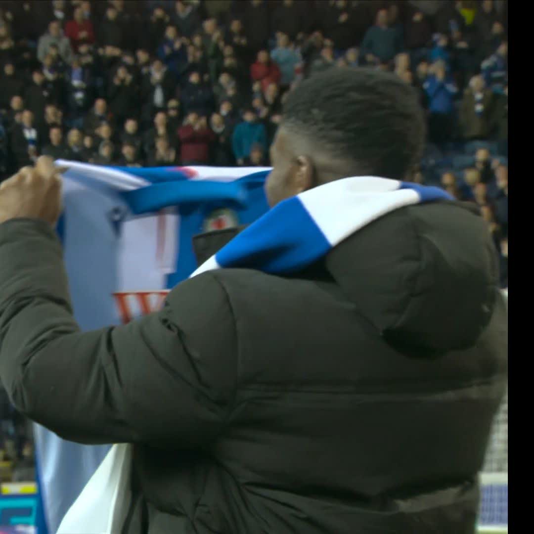 Blackburn's new signing Augustus Kargbo is unveiled to the fans at Ewood Park! 🤝