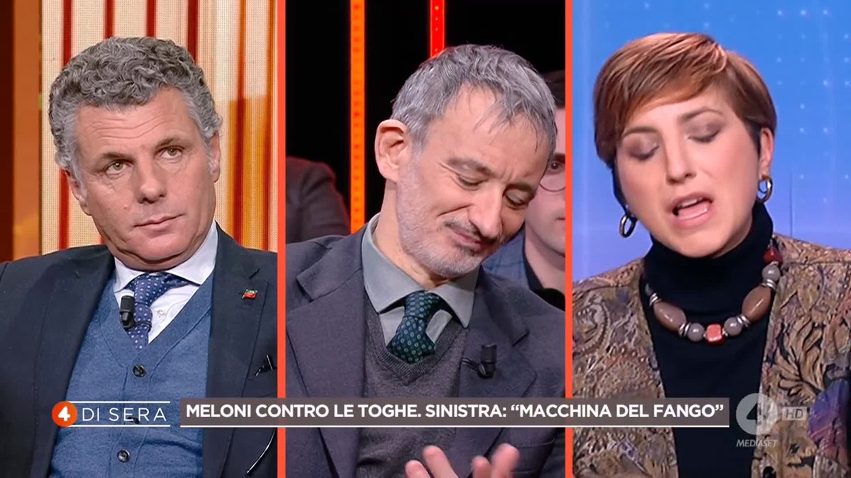 "Non è stata portata la ragione di Stato, perchè il Presidente Meloni avrebbe dovuto ammettere che lo Stato fa gli affari con dei torturatori" #4disera in diretta su #Rete4 e in streaming su Mediaset Infinity