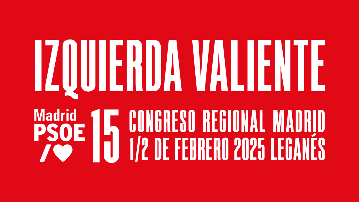 Todo listo para el XV Congreso del PSOE de Madrid en la universidad PÚBLICA. Lo hicimos en España y lo vamos a hacer en Madrid. #IzquierdaValiente ♥️