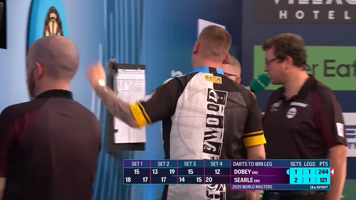 SEARLE KO's DOBEY! Ryan Searle wraps up a 3-1 win over 2023 Masters champion Chris Dobey! 📺 #WWMasters