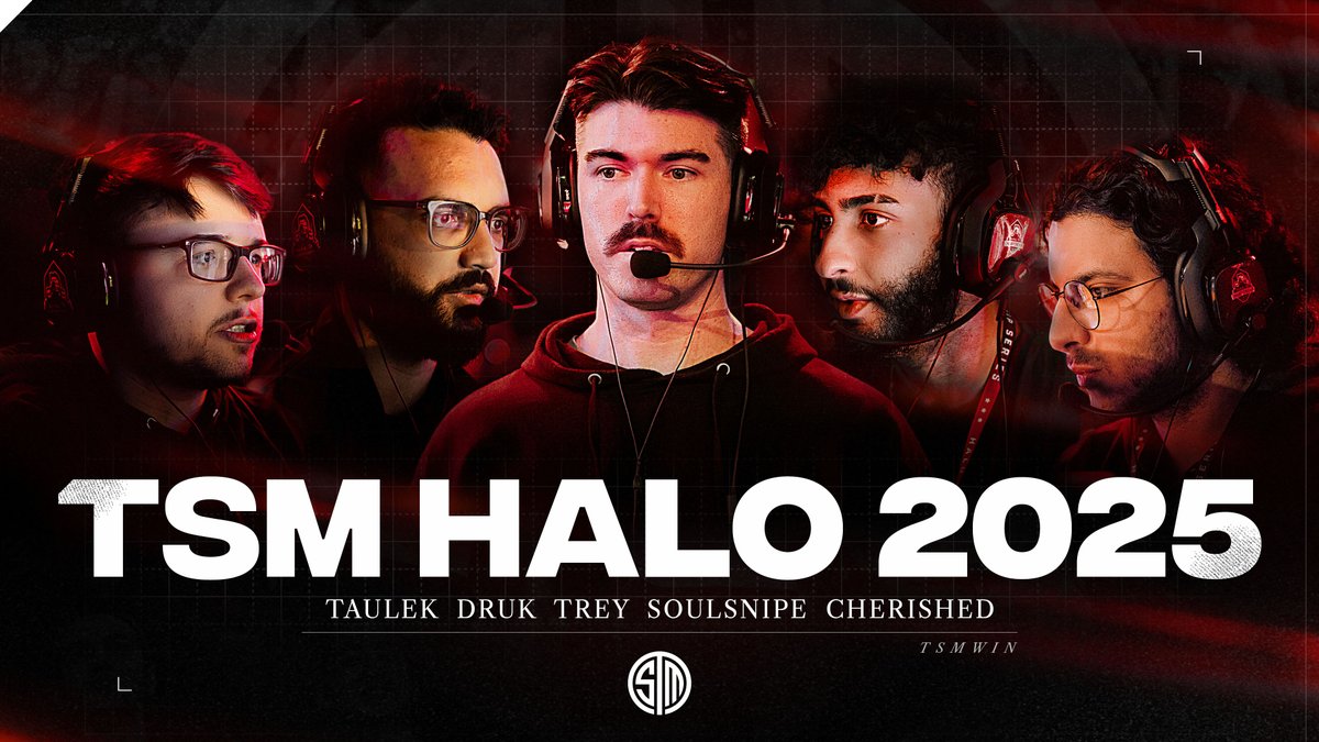 HCS, MEET THE BOYS IN BLACK-AND-WHITE 🏴🏳️ ▪️ Cherished ▫️ Druk ▪️ Soul Snipe ▫️ Taulek ▪️ Coach Trey ⓧ TSM HALO 2025 HAS ARRIVED.