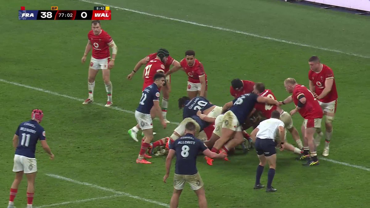 Grégory Alldritt en puissance 👊 Les Bleus dépassent la barre des 40 points dans ce match d’ouverture 😮‍💨 📺 France tv #FRAGAL | #SixNationsRugby