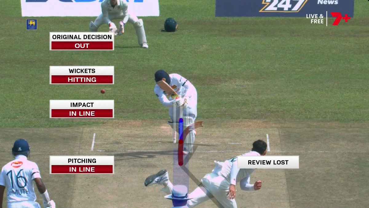 You can't get much more plumb than that! Mitch Starc gets Australia off to the perfect start after they enforced the follow on #SLvAUS