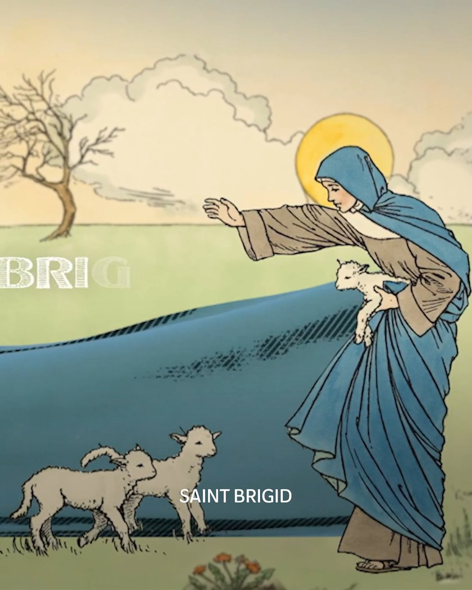 Lá Fhéile Bríde sona duit!❤️ Déan céiliúradh ar an lá speisialta, agus Naomh Bríd í féin inniu. Clár álainn fúithi, ar Seinnteoir TG4 ~ Ag Triall ar an Tobar ⤵️
