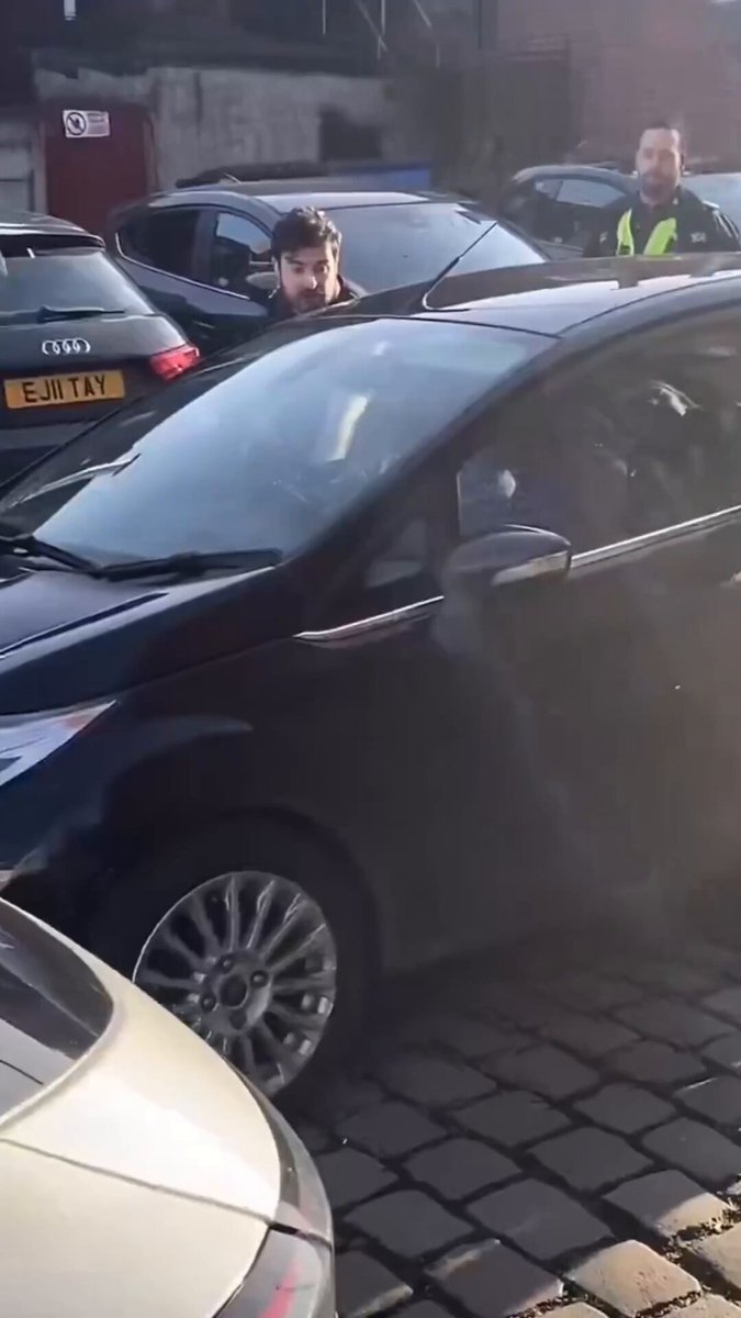 British police in action.