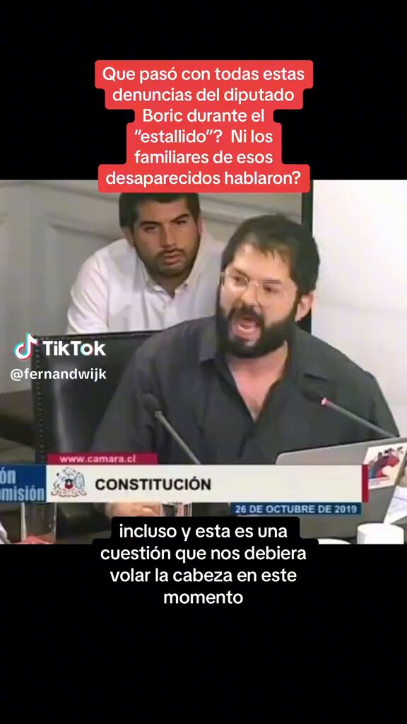 Diputado Boric decía para el estallido delictual que habían 20 personas desaparecidas. Vallejo decía que en la estación baquedano se torturaba!!. Y quien hace responsable a esta gente por infamia.