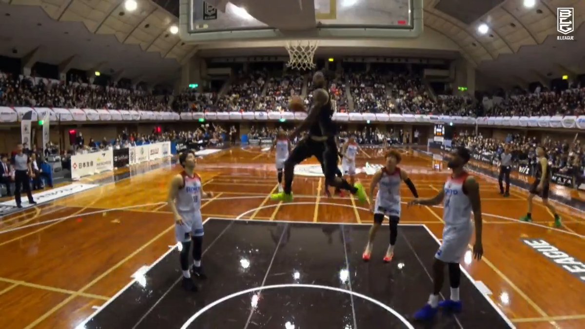 試合中にダンクコンテスト開催!?😱 AJ Gaines 鹿児島レブナイズ 📡バスケットLIVEで見逃し視聴 #Bリーグ #りそなグループ