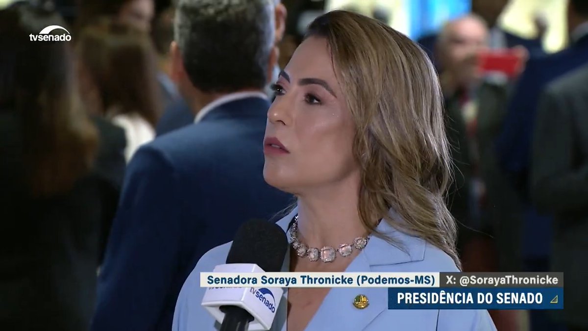 #EleiçãoMesa | Única mulher candidata à presidência do Senado, senadora SorayaThronicke disse que essa missão foi conferida a ela pela presidente do seu partido. “É importante que nós mulheres participemos disso”. Segundo a senadora, a presença feminina no Parlamento vale muito.