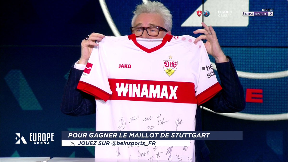 🇩🇪 #EuropeArena ⚽ Tentez de gagner le maillot dédicacé de Stuttgart ! 👉 RT + Follow beIN SPORTS pour jouer