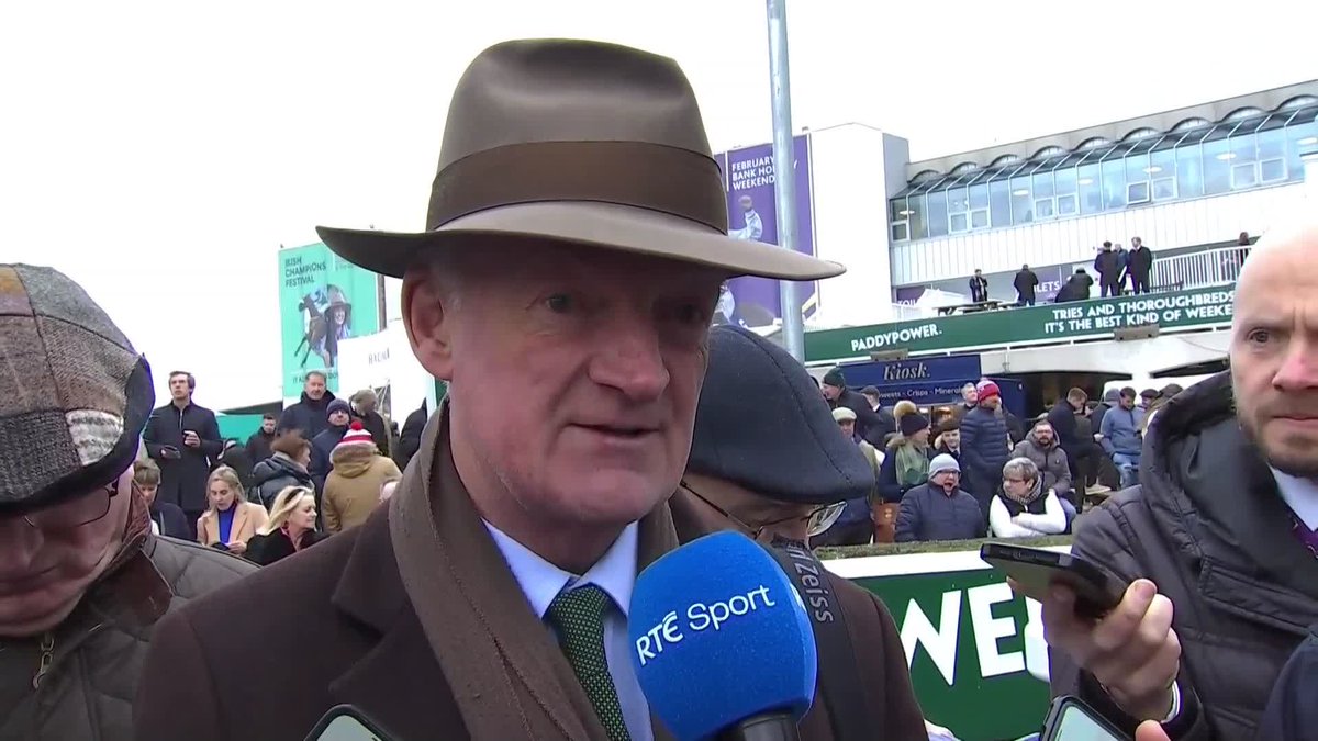 Willie Mullins describes Galopin Des Champs as 'awesome' after his victory in the feature at Leopardstown.
