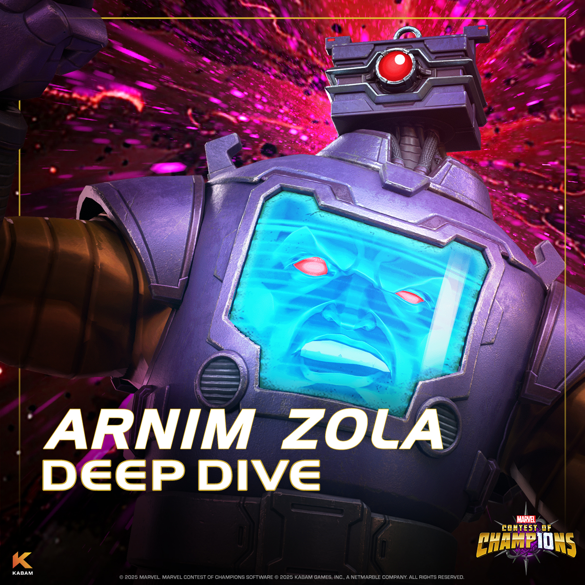 Arnim Zola’s strategic brilliance dominates battles before they begin. He shuts down key Specials, neutralizes threats, and Disintegrates foes.💪 As a tough Defender, he punishes reckless aggression and reliance on Specials. Arnim Zola turns mistakes into triumphs. 🤖🏆