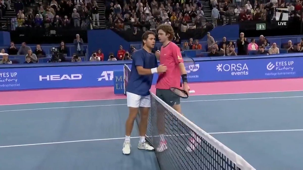 American qualifier Aleksandar Kovacevic scores the first Top-10 win of his career 🤯 Aleks Kovacevic defeated No. 1 seed Andrey Rublev 7-5, 6-4 to reach his first tour level final 🔥 #openoccitanie