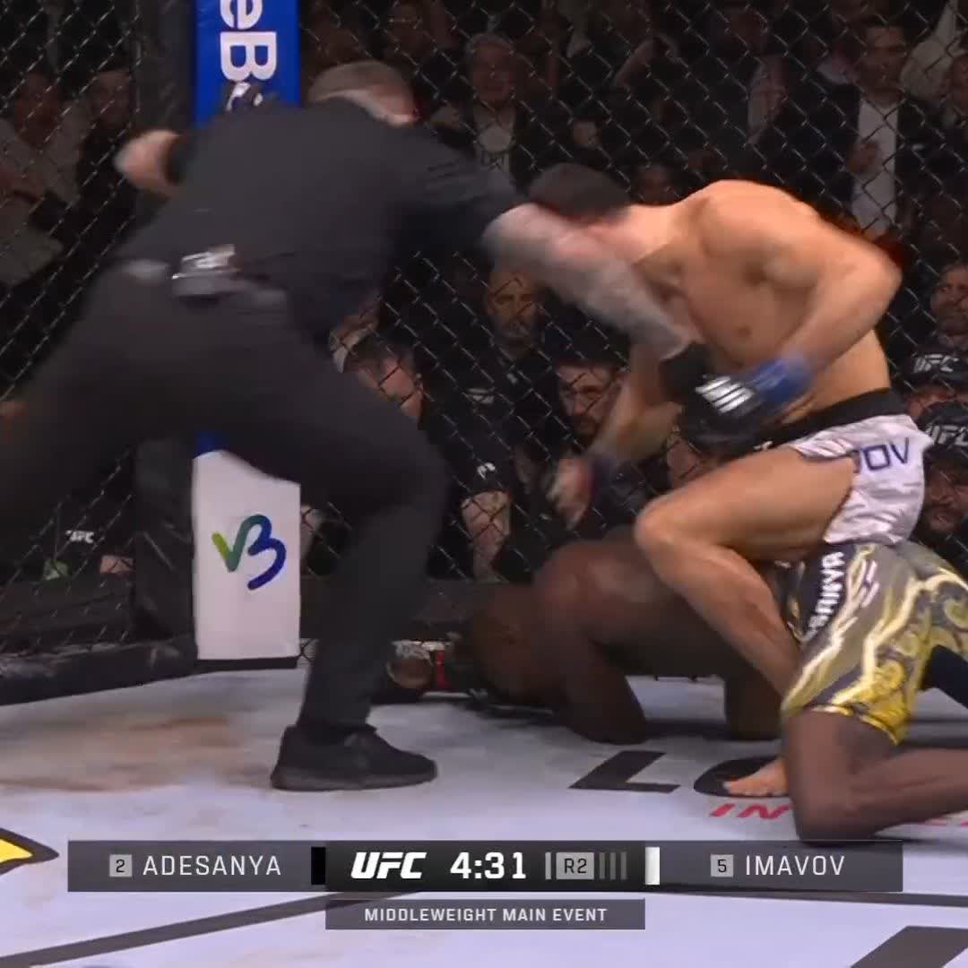 IT"S OVER 😱 #UFCSaudiArabia Nassourdine Imavov KNOCKS OUT Israel Adesanya in round two! #RiyadhSeason | موسم الرياض | Riyadh Season