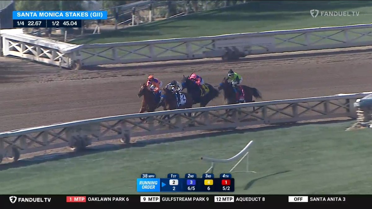 "She's a serious filly" - Scott Hazelton pointed out as #3 KOPION wins the $200,000 Santa Monica (G2) at Santa Anita. Richard Mandella trains the daughter of Spendthrift Farm Omaha Beach. Antonio Fresu was in the irons.