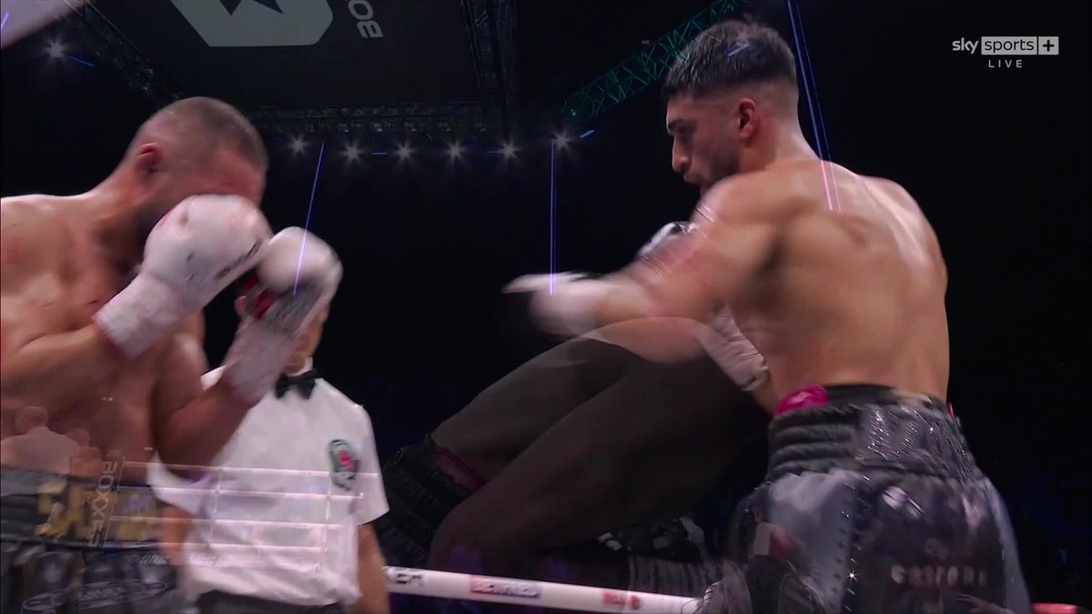 𝐁𝐑𝐔𝐓𝐀𝐋 🩸 Adam Azim dispatches Sergey Lipinets with a sickening sequence of punches 🥊 #AzimLipinets | Now | OVO Wembley Arena | Sky Sports Boxing