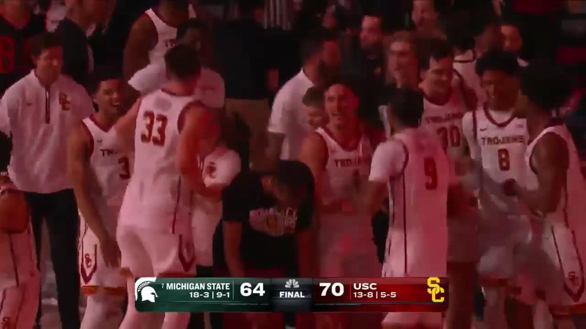 DOWN GOES NO. 7 ‼️ USC Men's Basketball #B1GMBBall