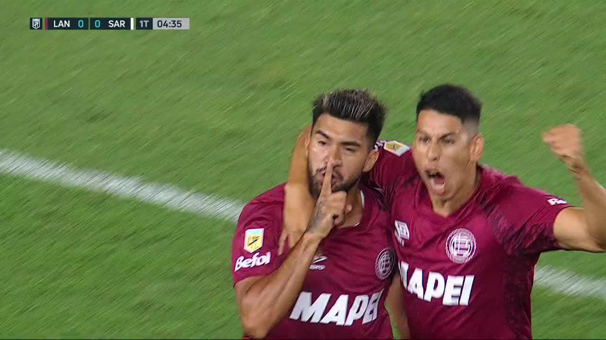 ¡LO GANA DESDE EL VESTUARIO! Marcelino Moreno definió cayéndose y convirtió el 1-0 de Lanús ante Sarmiento en La Fortaleza. 📺 ESPN Premium | Suscribite al Pack Fútbol en