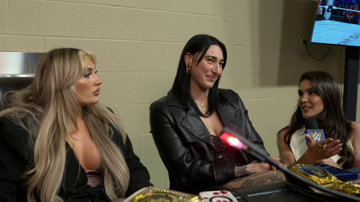 What do Women's World Champion RheaRipley_WWE and WWE Women's Champion Tiffany Stratton have to say about Charlotte Flair's #RoyalRumble Match victory? 👀