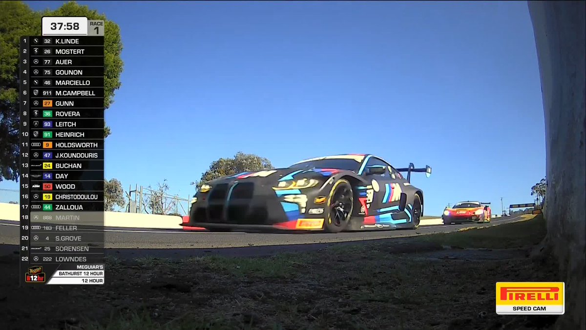 Mostert to the lead! The Ferrari requires another fuel stop, but Chaz is on a mission! 📺 ⏱️ #IGTC | #B12Hr 🦘