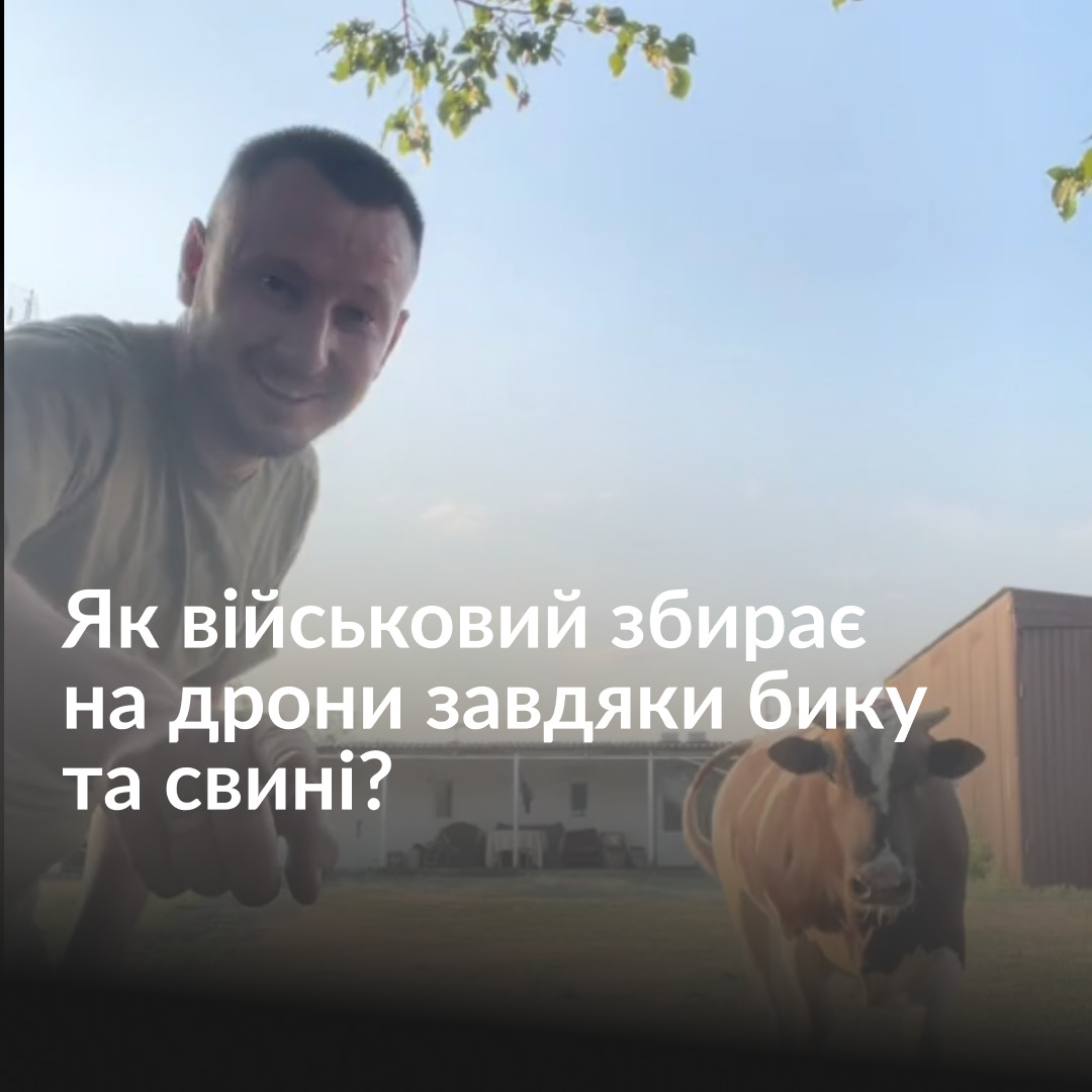 Військовий Максим Харківський зібрав понад 100 тисяч гривень на дрони для побратимів завдяки стримам з Мартином і Машкою. Це — бик та дика свиня, яких він врятував з позицій на передовій. Як тварини стали зірками TikTok — дивіться у нашому відео