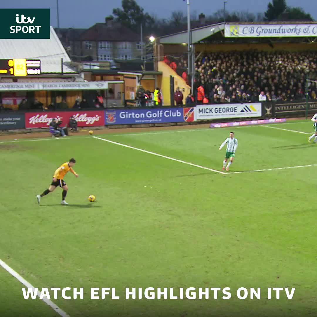 WHAT A STRIKE 🚀💥 Josh Stokes with a cracking equaliser for Cambridge United FC 👇 #ITVFootball | EFL